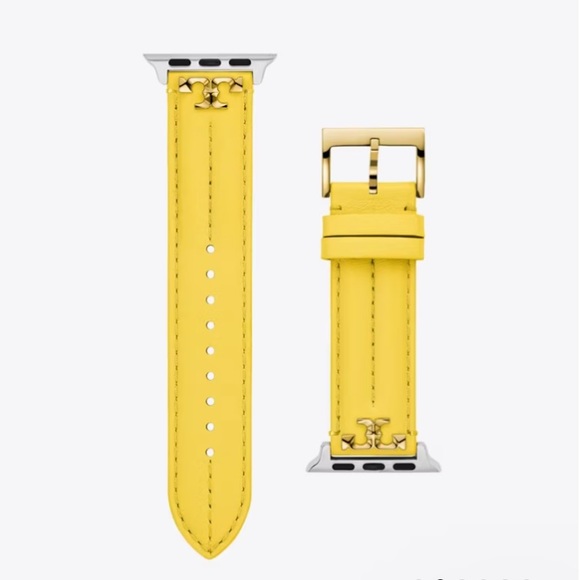 Tory Burch KIRA BAND FOR APPLE WATCH®, YELLOW LEATHER - Picture 3 of 15